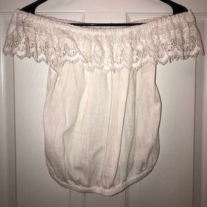 White Lace Crop Top